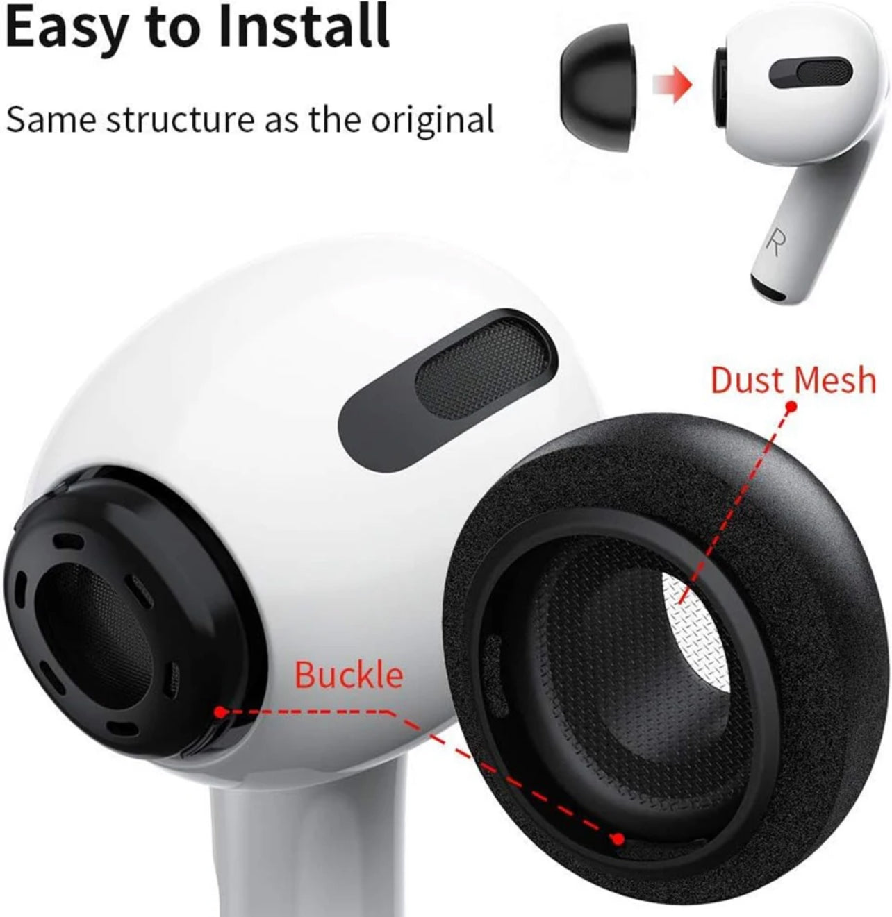 Direct Replacement AirPods Silicone EarBuds- AirPods Accessories Direct Replacement AirPods Silicone EarBuds- AirPods Accessories